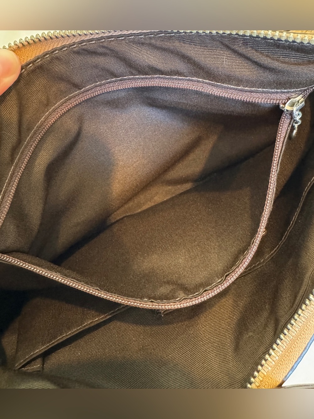 COACH F12321 MADISON
BAG TAN BROWN BAMBOO PEBBLED DUFFLE BOHO
HOBO PURSE - Picture 8 of 14